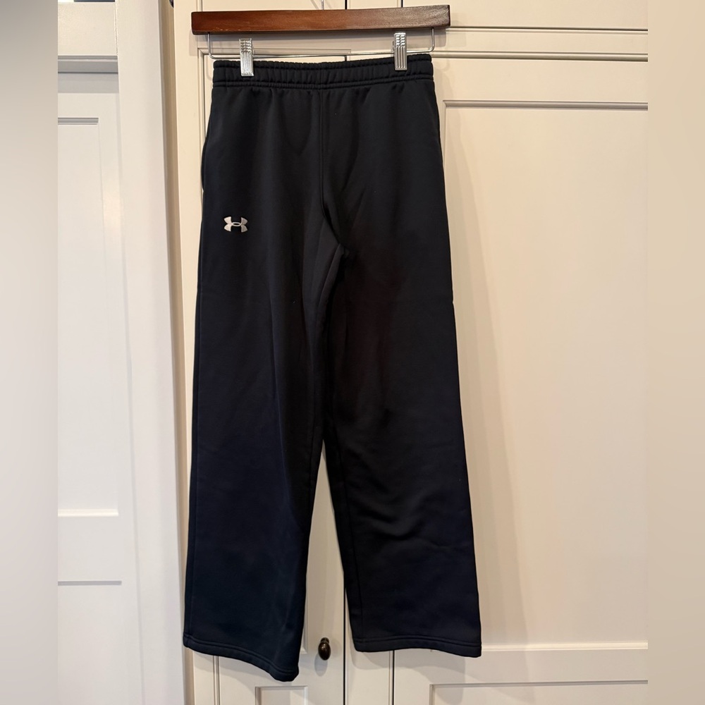 Under Armour Black Sweatpants with Yellow Logo Accent